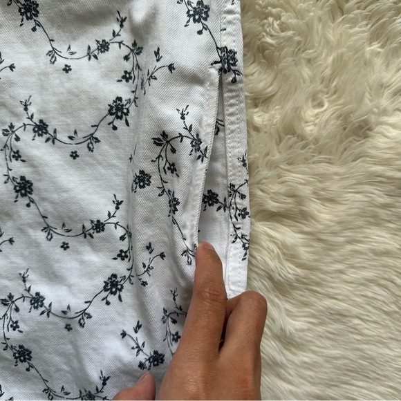 Current/Elliott Dress The Fray Edge Shift Mini Sugar Viney Floral White Blue 3 - Picture 6 of 13